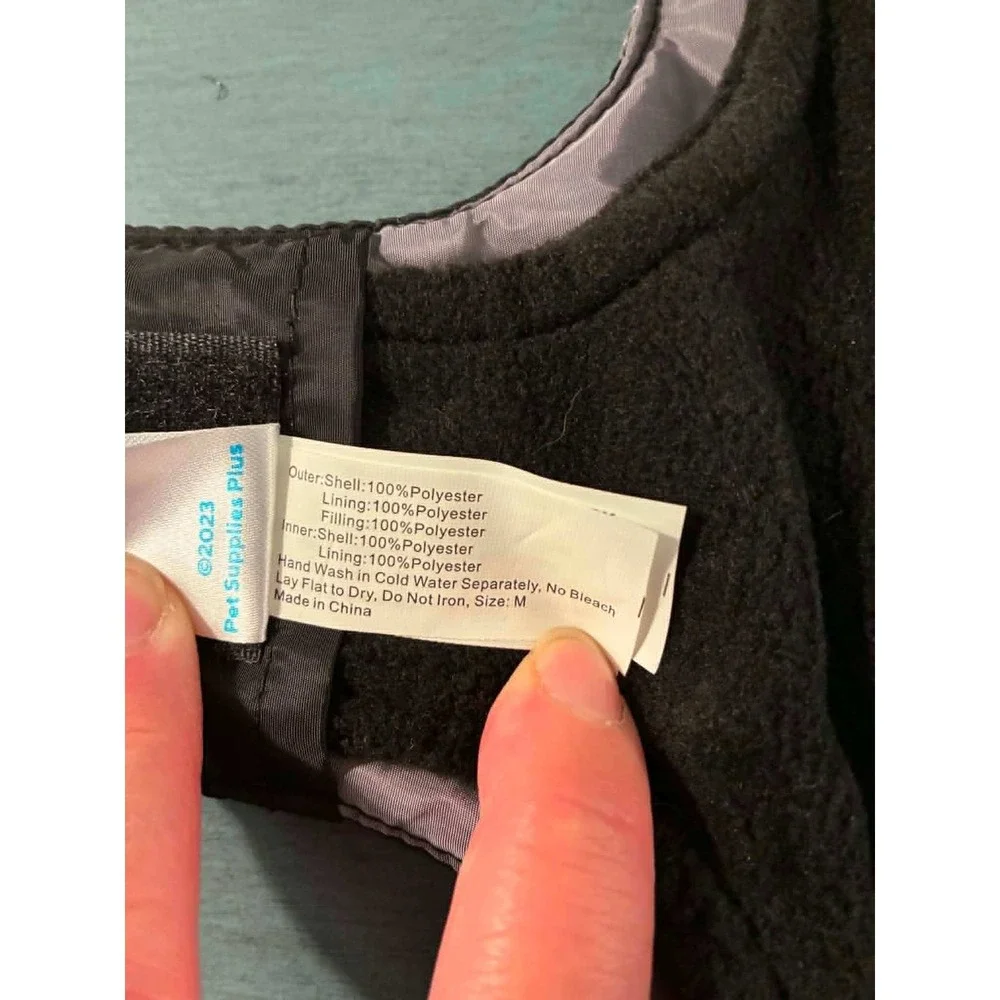 Play On 3-in-1 Pet Jacket Dog Size M Black Grey Excellent Multi-Layer Coat
